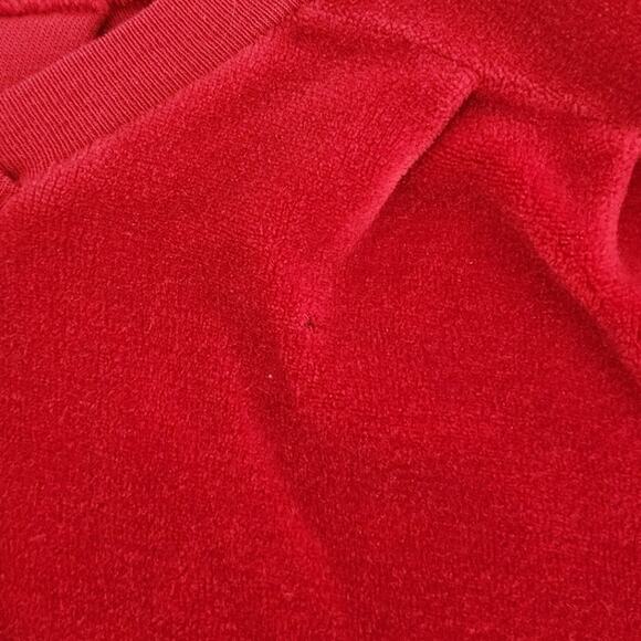 Vintage Max Hurn Red V- Neck Long Sleeve Pullover Velour Blouse Women's Size 12 - Picture 8 of 13